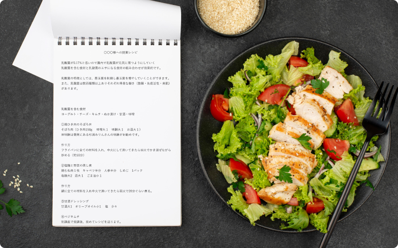 食事提案の資料